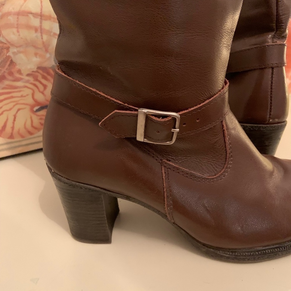 Martino tan leather lace boots size 8 - Picture 3 of 12